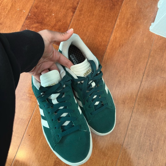 Adidas Men's Forest Green and White Sneakers - Picture 3 of 6